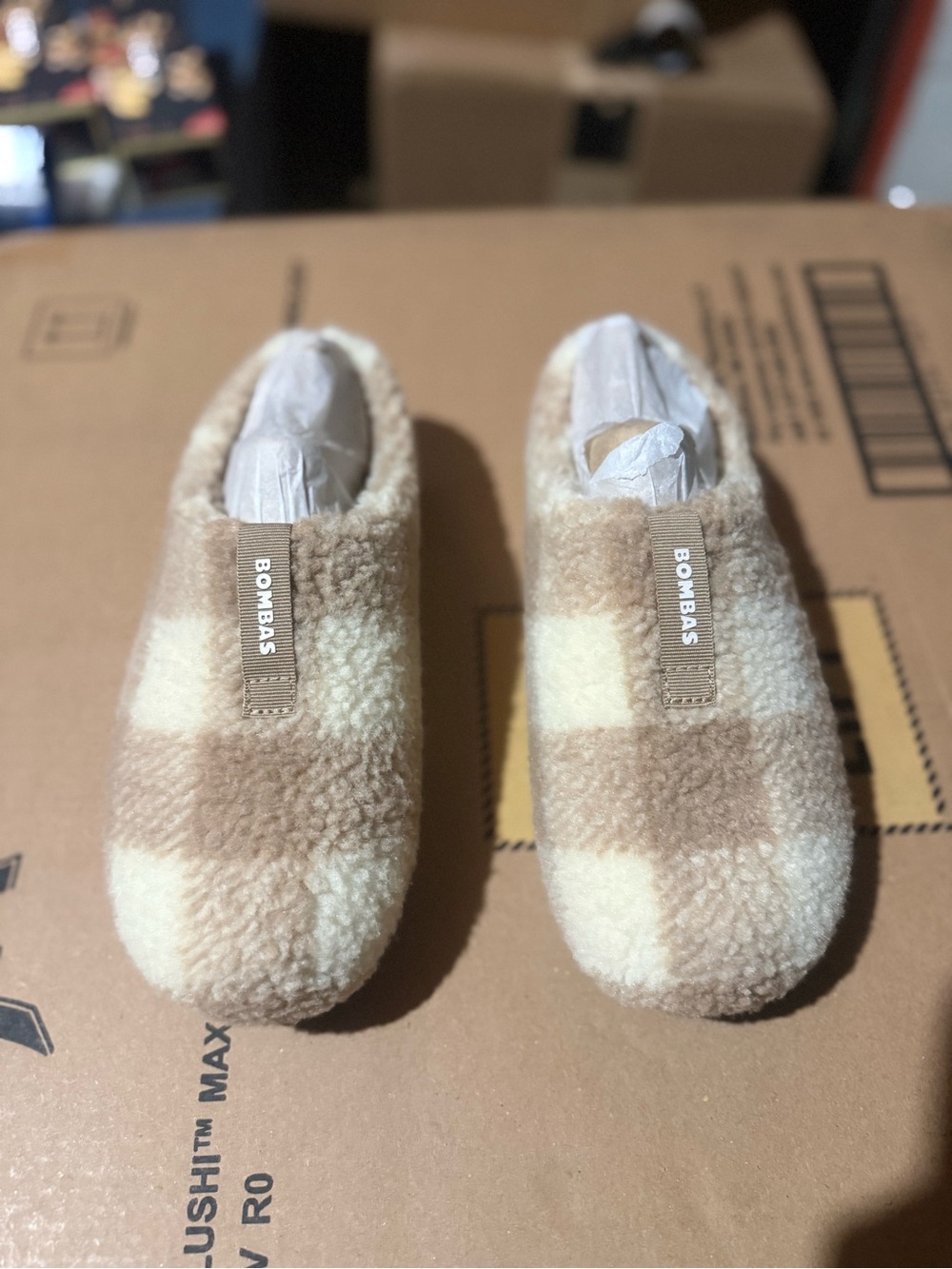 Bombas slippers Ivory X Khaki